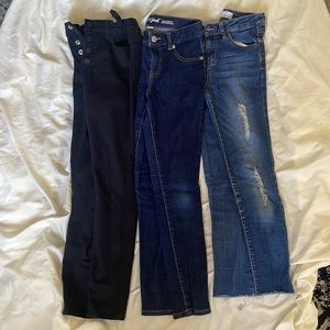 BUNDLE OF 3 Jordache Cat & Jack  and RSQ 3 pair of jeans size 10 stretchy
